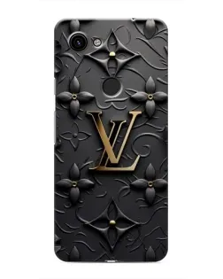 Чехол для Google Pixel 3 XL с картинкой «Кожаная текстура LV»
