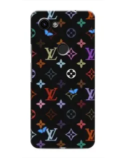 Чехол для Google Pixel 3 XL с картинкой «Цветная монограмма LV»