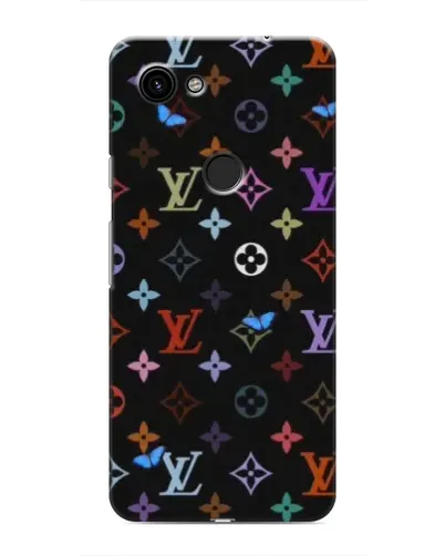 Чехол для Google Pixel 3 XL с картинкой «Цветная монограмма LV»