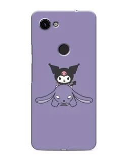 Чехол для Google Pixel 3 XL с картинкой «Kuromi на лиловом фоне»