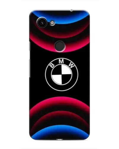 Чехол для Google Pixel 3 XL с картинкой «Логотип BMW и неоновые дуги»
