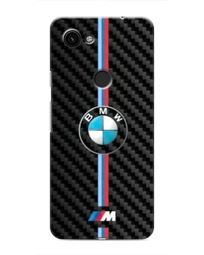 Чехол для Google Pixel 3 XL с картинкой «Эмблема BMW и карбон»