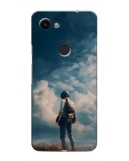Чехол для Google Pixel 3 XL с картинкой «Герой PUBG на скале»