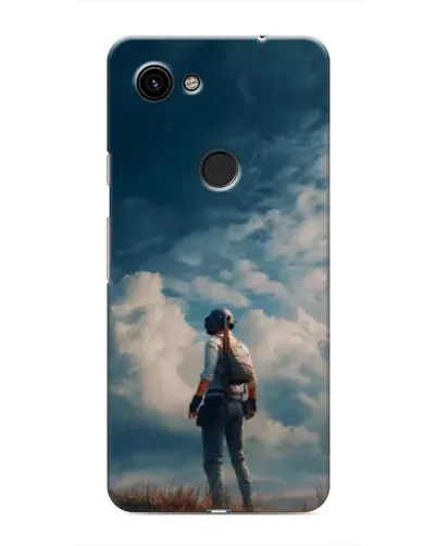 Чехол для Google Pixel 3 XL с картинкой «Герой PUBG на скале»