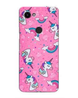 Чехол для Google Pixel 3 XL с картинкой «Unicorn паттерн розовый»