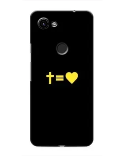Чехол для Google Pixel 3 XL с картинкой «Сердце и Крест»