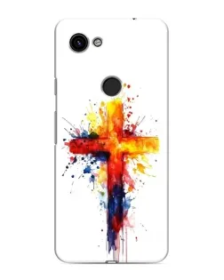 Чехол для Google Pixel 3 XL с картинкой «Акварельный крест»