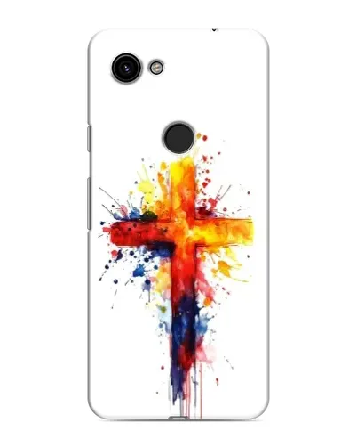 Чехол для Google Pixel 3 XL с картинкой «Акварельный крест»