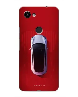 Чехол для Google Pixel 3 XL с картинкой «Tesla Top View»