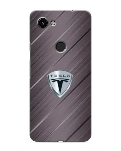 Чехол для Google Pixel 3 XL с картинкой «Металлическая текстура Tesla»