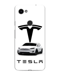Чехол для Google Pixel 3 XL с картинкой «Tesla White Style»