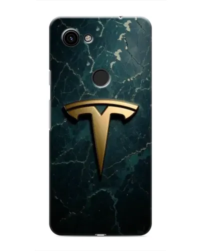 Чехол для Google Pixel 3 XL с картинкой «Мраморная Tesla Gold»