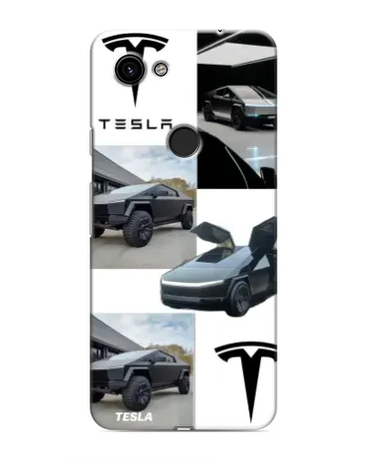 Чехол для Google Pixel 3 XL с картинкой «Коллаж Cybertruck Tesla»