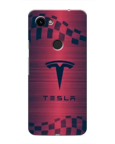 Чехол для Google Pixel 3 XL с картинкой «Тесла красный карбон»