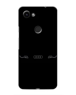 Чехол для Google Pixel 3 XL с картинкой «Audi — световой подпись»