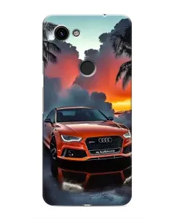 Чехол для Google Pixel 3 XL с картинкой «Audi — закат»
