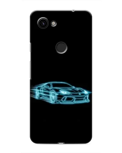 Чехол для Google Pixel 3 XL с картинкой «Неоновый контур Lamborghini»