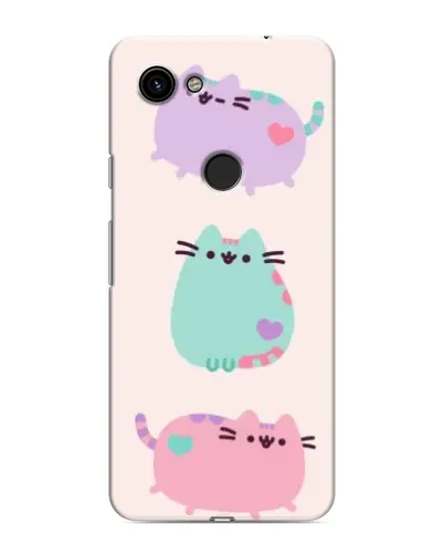 Чехол для Google Pixel 3 XL с картинкой «Pusheen трио»