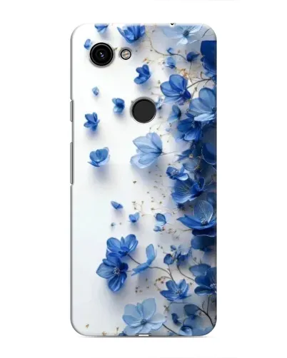 Чехол для Google Pixel 3 XL с картинкой «Голубой цветочный каскад»