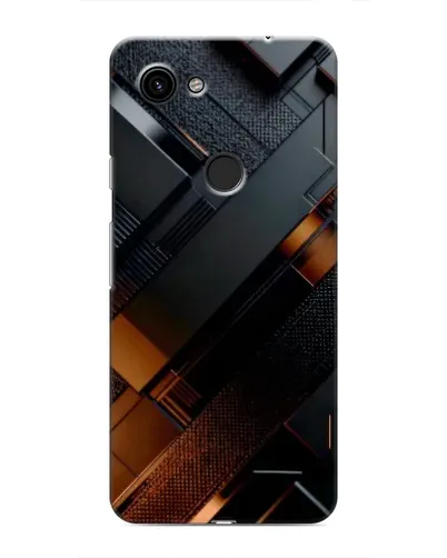 Чехол для Google Pixel 3 XL с картинкой «Черные геометрические блоки»