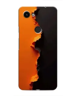 Чехол для Google Pixel 3 XL с картинкой «Оранжевый разлом»