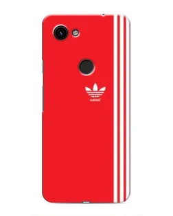 Чехол для Google Pixel 3a XL с картинкой «Красный минимализм Adidas»