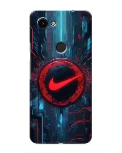 Чехол для Google Pixel 3a XL с картинкой «Техногенный стиль Nike»