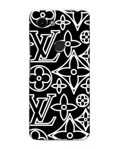 Чехол для Google Pixel 3a XL с картинкой «Черно-белый узор LV»