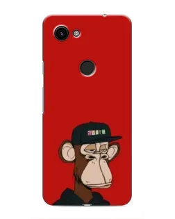 Чехол для Google Pixel 3a XL с картинкой «Bored Ape — красный фон»