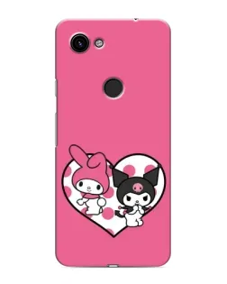 Чехол для Google Pixel 3a XL с картинкой «Kuromi и My Melody»