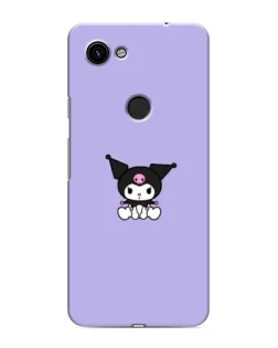 Чехол для Google Pixel 3a XL с картинкой «Kuromi — фиолетовый минимализм»