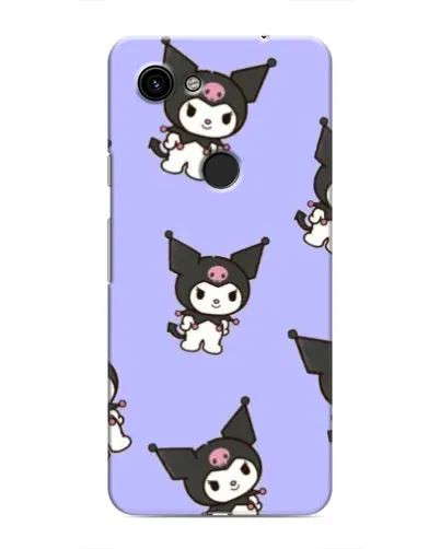 Чехол для Google Pixel 3a XL с картинкой «Паттерн с Kuromi»