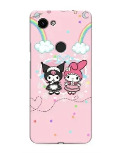 Чехол для Google Pixel 3a XL с картинкой «My Melody и Kuromi»