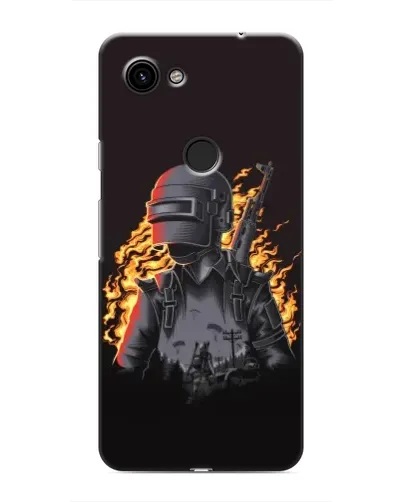 Чехол для Google Pixel 3a XL с картинкой «PUBG — огненный силуэт»