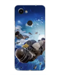 Чехол для Google Pixel 3a XL с картинкой «Десант PUBG — прыжок»