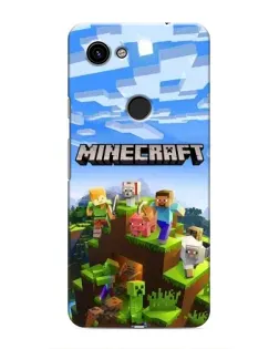 Чехол для Google Pixel 3a XL с картинкой «Minecraft классический мир»
