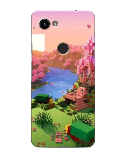 Чехол для Google Pixel 3a XL с картинкой «Розовое дерево Minecraft»