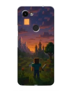 Чехол для Google Pixel 3a XL с картинкой «Стив у башни»