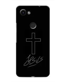 Чехол для Google Pixel 3a XL с картинкой «Графический крест Jesus»