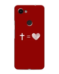 Чехол для Google Pixel 3a XL с картинкой «Уравнение любви»
