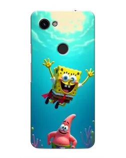 Чехол для Google Pixel 3a XL с картинкой «Спанч Боб под водой»