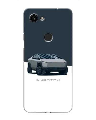 Чехол для Google Pixel 3a XL с картинкой «Серебристый Cybertruck Tesla»