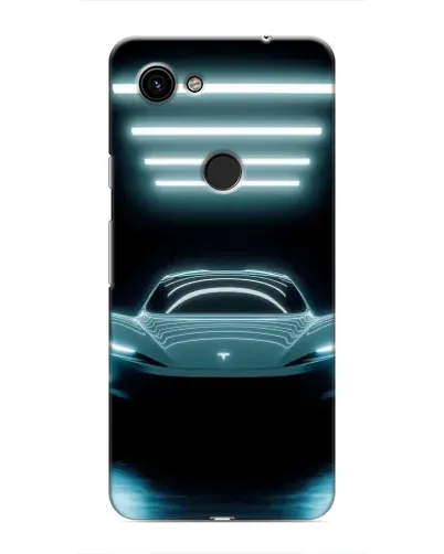 Чехол для Google Pixel 3a XL с картинкой «Tesla в неоне»