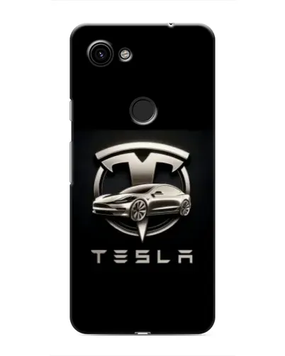 Чехол для Google Pixel 3a XL с картинкой «Tesla — серебристое авто»