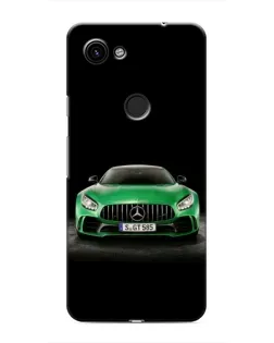 Чехол для Google Pixel 3a XL с картинкой «Mercedes — неоновый лого»