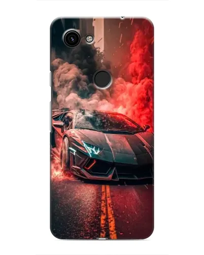 Чехол для Google Pixel 3a XL с картинкой «Lamborghini красный дым»