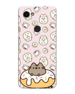 Чехол для Google Pixel 3a XL с картинкой «Пушин на пончике»