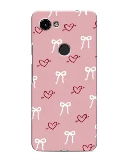 Чехол для Google Pixel 3a XL с картинкой «Сердца и банты»