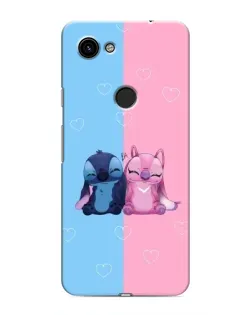 Чехол для Google Pixel 3a XL с картинкой «Stitch и Angel Love»