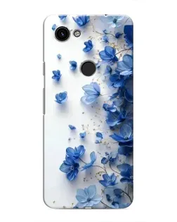 Чехол для Google Pixel 3a XL с картинкой «Голубой цветочный каскад»